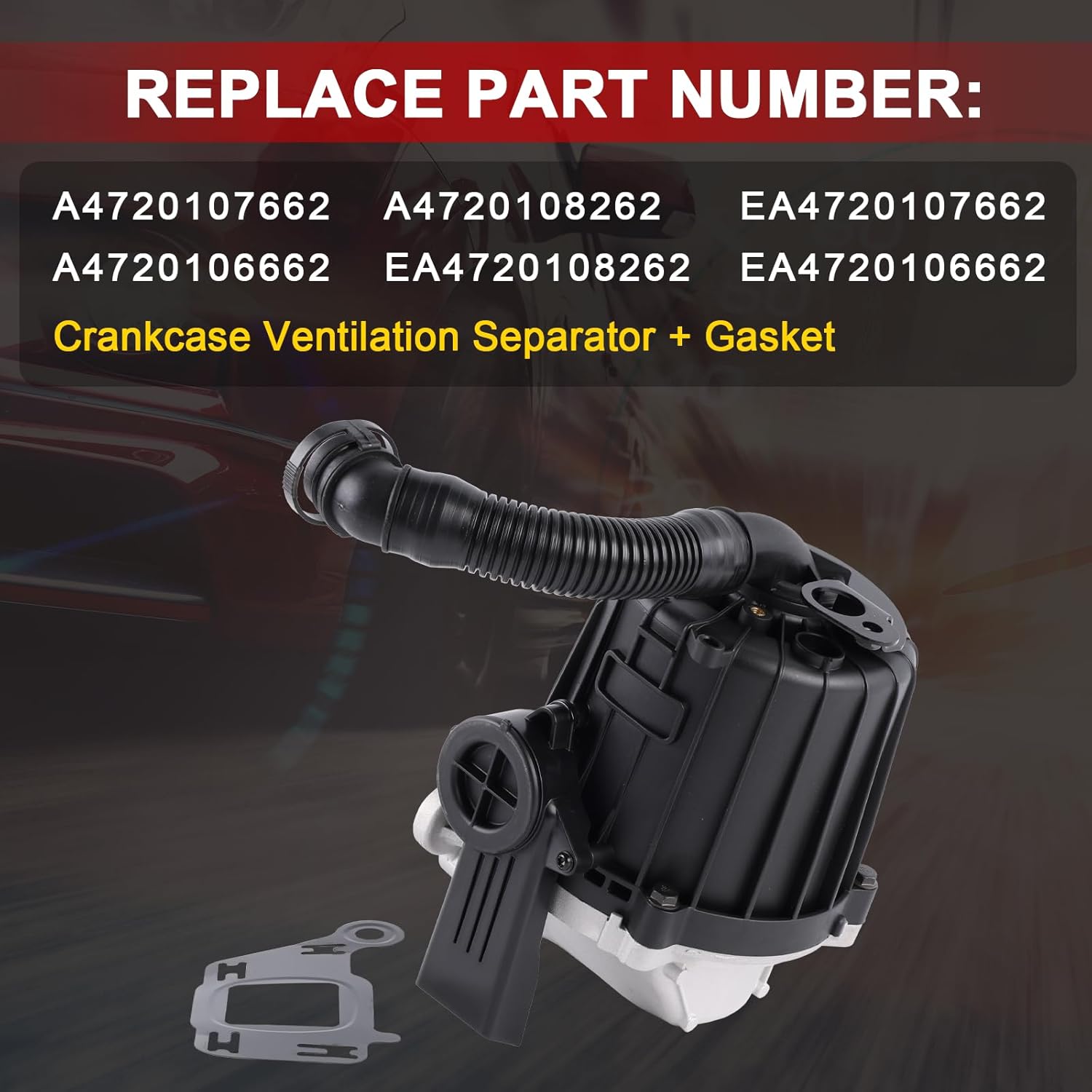 A4720108262 Crankcase Ventilation Separator Compatible with Freightliner Kit for 2010-2024 Detroit DD13/15 Mack MP8 Replaces A4720102362, A4720104262, A4720102862.