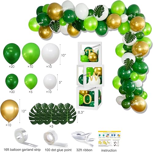 Miniatura 3 de YSHMFEUX Dos decoraciones de cumpleaños salvajes, suministros de fiesta de segundo cumpleaños con temática de selva, decoraciones de segundo