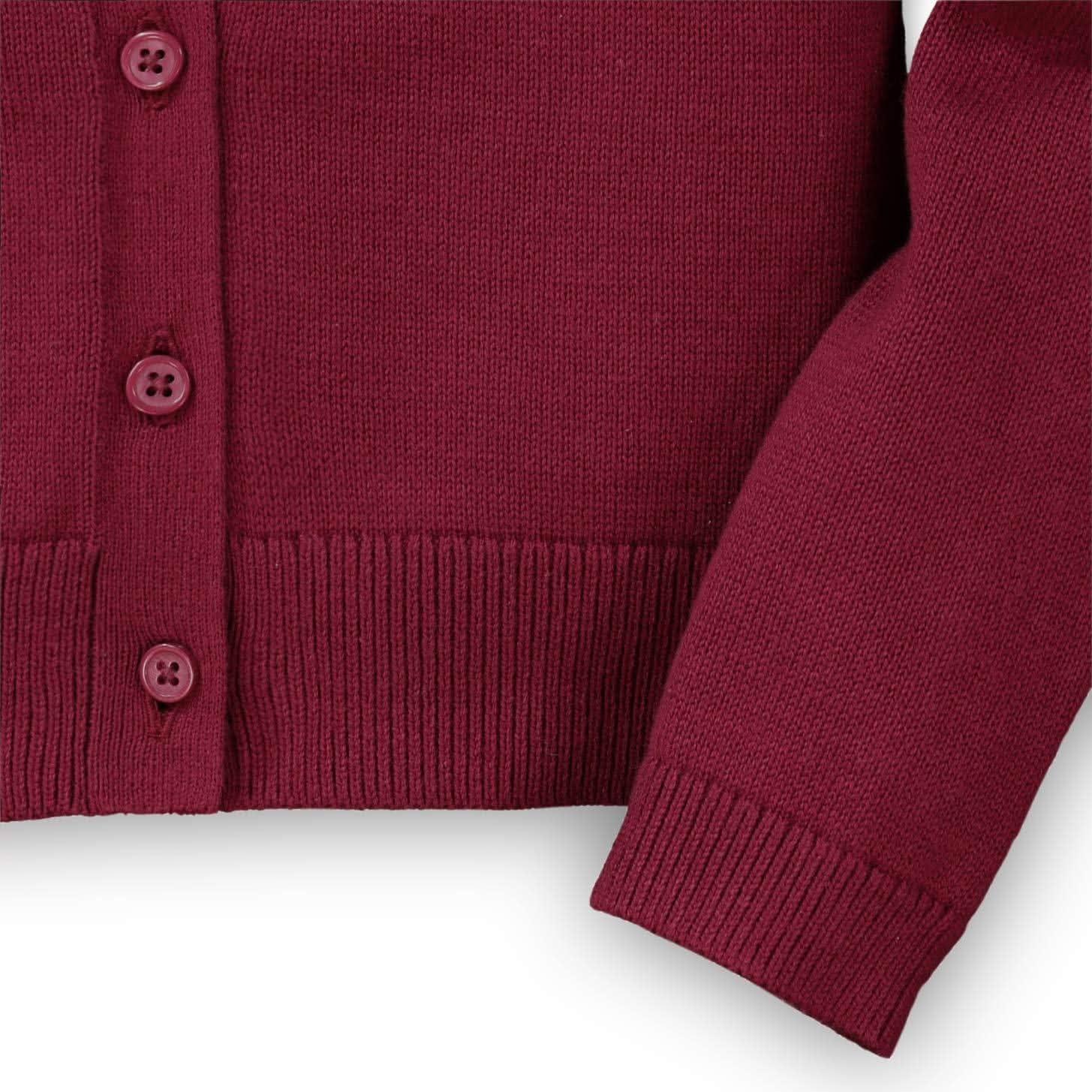 Hope & Henry Girls' Long Sleeve Bow Detail Cardigan Sweater