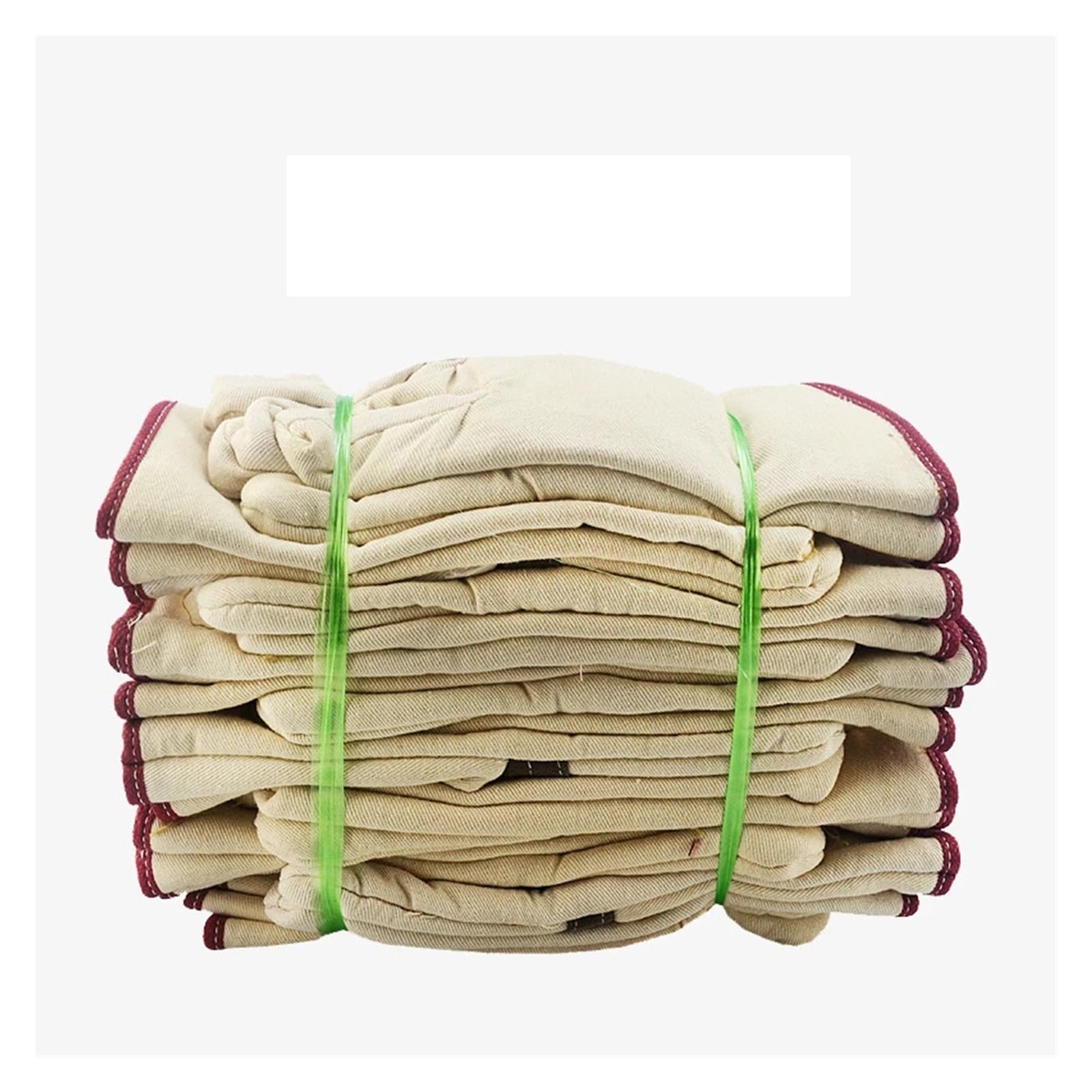 10 Pairs Canvas Welding Safety Work Gloves w/Palm Cowhide Reinforcement Thickened Liner Wear-Resistant & Anti-Slip