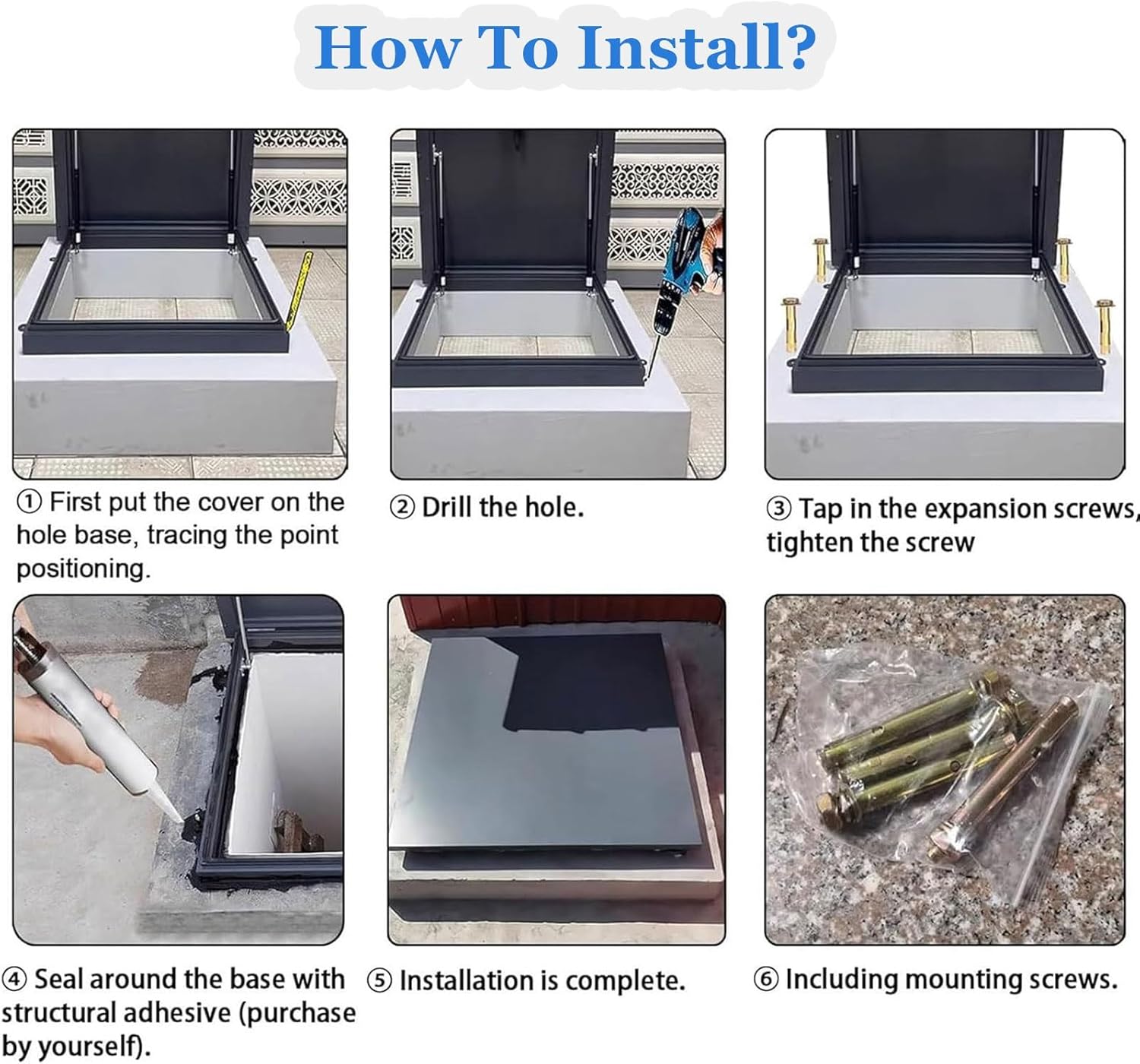 Roof Access Hatch with Support Rods, Heavy Duty Commercial Roof Access Hatch Basement Windows for Lofts, Apartments, Factories(85x85cm/33.46x33.46in)