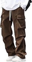 W Wonyo Men's Corduroy Pants, Stretchable Cargo Pants, Flared, Wide Pants, Autumn Clothes, Long Pants, Solid Color, Bottoms, Easy Pants, Cool, Zubon, Stylish, Street, Casual, Beautiful Legs, Men Pants