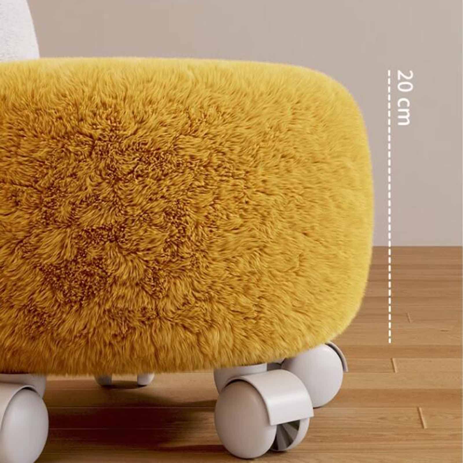 Sharplace Tabouret Roulant Rond Bas, Tabouret à Poulie avec Dossier, Petite Chaise avec roulettes,Siège à roulettes Multicolores, Noir