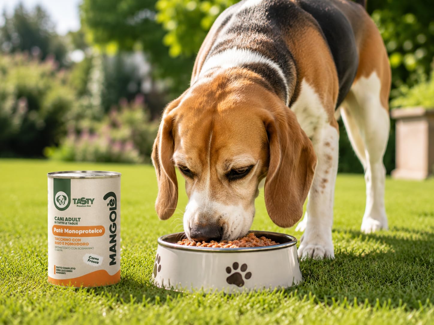 Dog Patè Monoproteico Tacchino con Riso e Pomodoro 400 g Alimento Umido Completo per Cani Adulti Aromatizzato con Rosmarino e Salvia (36 Pezzi)