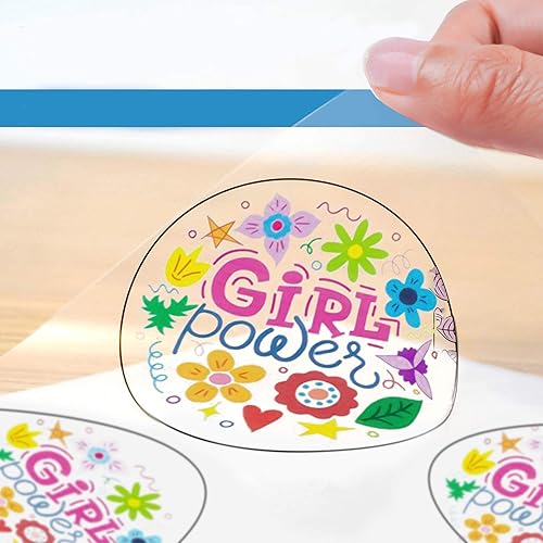 Miniatura 2 de Papel adhesivo transparente imprimible, hojas de calcomanías personalizadas en blanco de 8.5 x 11 pulgadas, 40 hojas transparentes, para impresoras