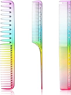 3 Pieces Fine Tooth Comb for Woman Rat Tail Comb Styling Salon Hair Comb Anti Static Heat Resistant Hairdressing Comb Fine...