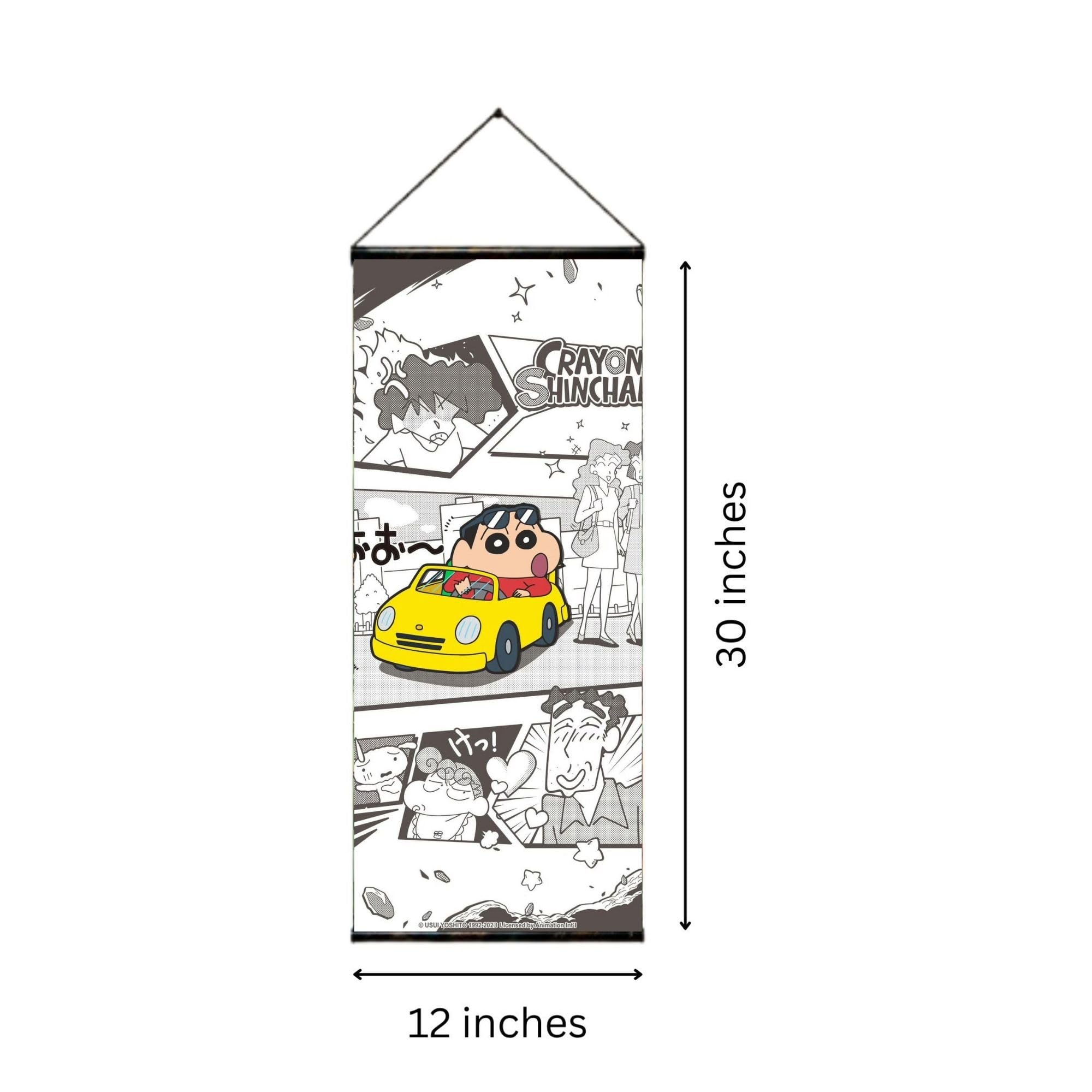 BORN CHEF Crayon Shin-chan Manga Comic Style Wall Scroll Hanging
