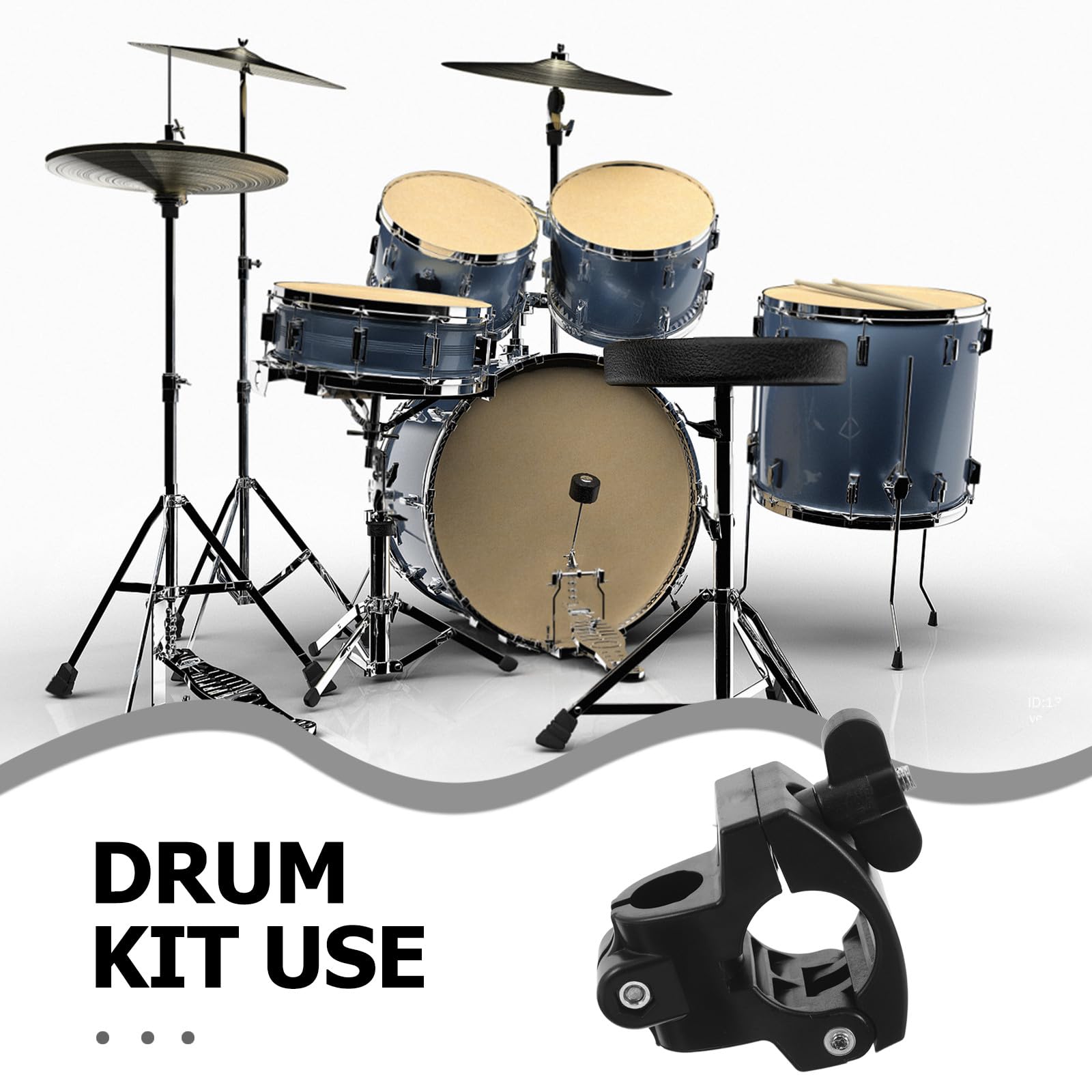 Kuhglockenhalterung Trommelgestellhalterung mit Schnellverschlussdesign aus Kunststoff und Metall Einfache Montage für Drum Rack Rohre für Übung und Auftritte
