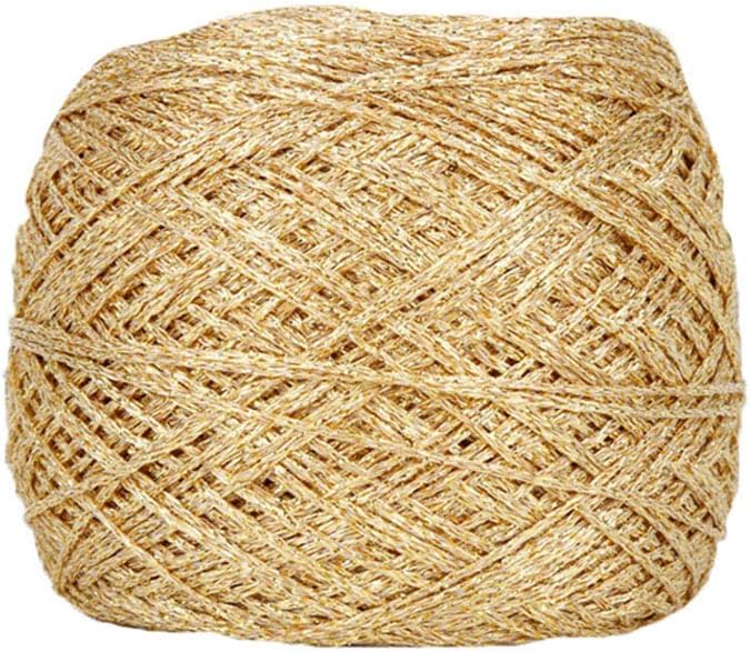 Gold Lurex Yarn, Glitter Sparkle Yarn, 90g