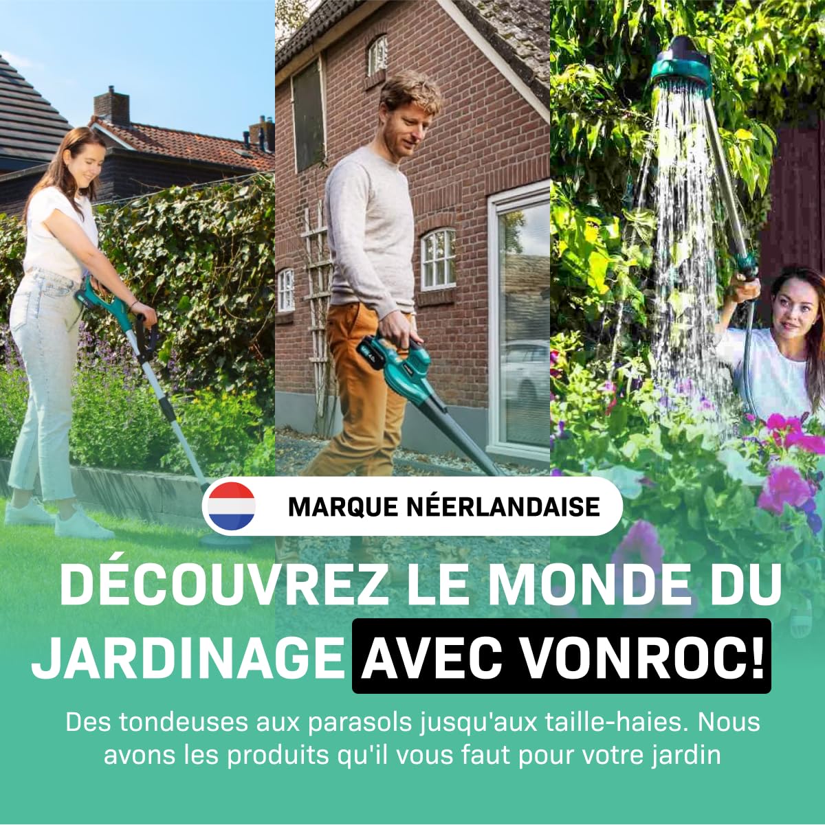 VONROC Pompe Submersible 750W – Débit 14 000 l/h – Pour Eaux Propres, Usées – Flotteur Intégré – Profondeur 7 m, Hauteur de Refoulement 7,5 m – Pompe Immergée Usage Domestique, Extérieur