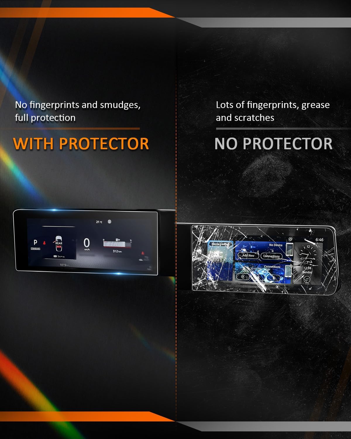 CDEFG (4Pcs for Nissan Kicks 2025 2026 Screen Protector, 12.3 Inch Touchscreen + Gauge Cluster, 2025+ Kicks (SV, SR) Accessories Nano Film image 2