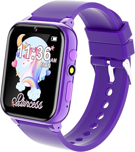 Miniatura 8 de Reloj inteligente para niños de 5-7, 8-10, reloj para niños con 26 juegos, reloj podómetro para niños con tarjeta de aprendizaje, audio, libro,