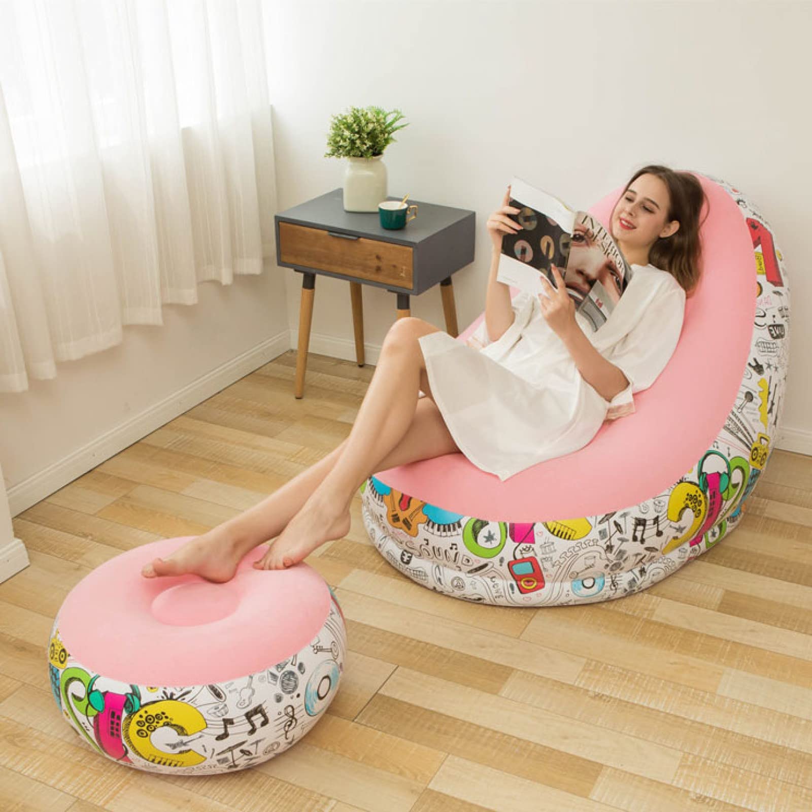 Divano Pigro Gonfiabile - Poltrona Comfort Per Soggiorno, Camera, Sala Giochi, Morbida, Facile Da Riporre
