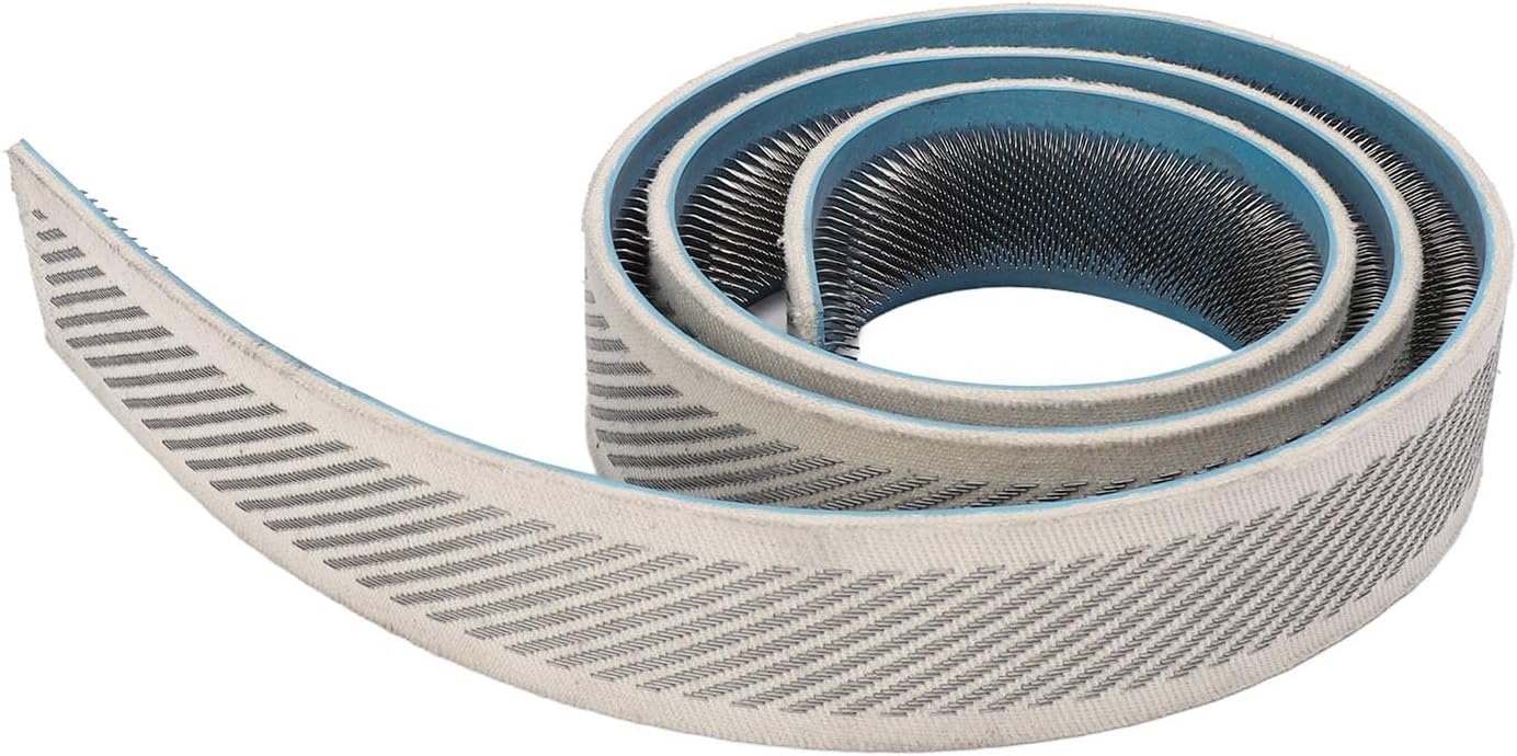 Gripper Strip Rubber 1m x 3.2cm for Tufting Frame, Cross Stitch Embroidery Gripper Strip with Curved Steel Brush, Rug Hooking Supplies for Punch Needle Frame and Craft