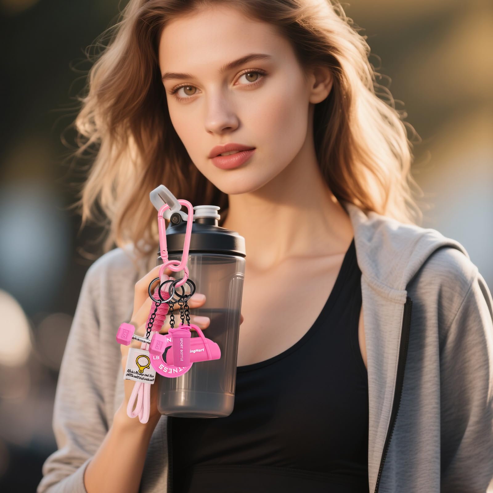 Dumbbell Keychain Set Gym Accessories for Women and Men Fitness Gifts, a Cute Mini Set for Gym Lovers & Couples