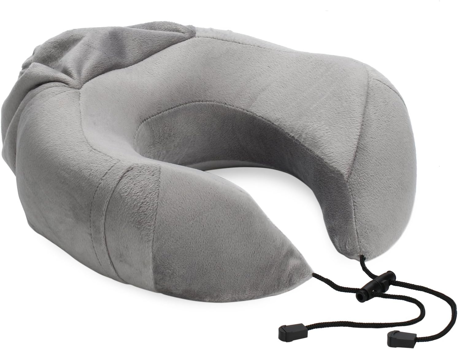 Neck Pillow -Memory Foam Travel Pillows for Airplanes Grey