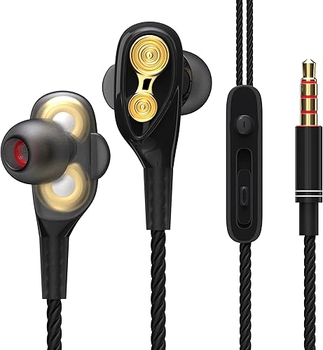 Cuffie Ear RINOO con regolazione volume microfono per Apple iOS Android oro nero Cuffie Ear RINOO con regolazione volume microfono per Apple iOS Android oro nero