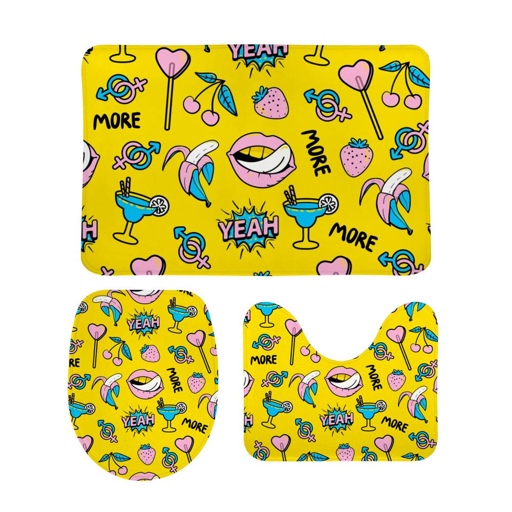 Tapis de bain extra doux absorbant et antidérapant contour U
