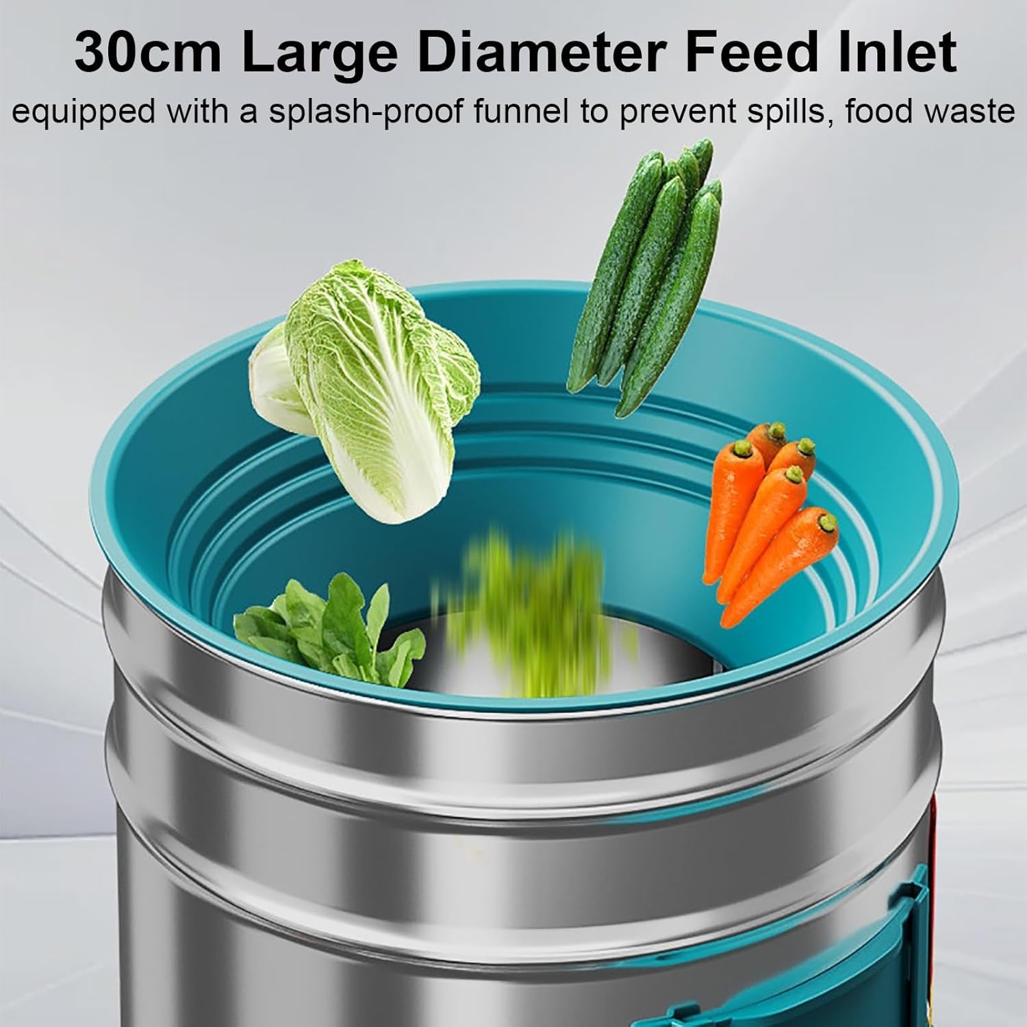 Picadora de verduras eléctrica comercial de 1800 W, cortadora trituradora multifuncional de acero inoxidable de 1100 kg/h, procesador de alimentos resistente con 4 cuchillas, velocidad de 1400 rpm