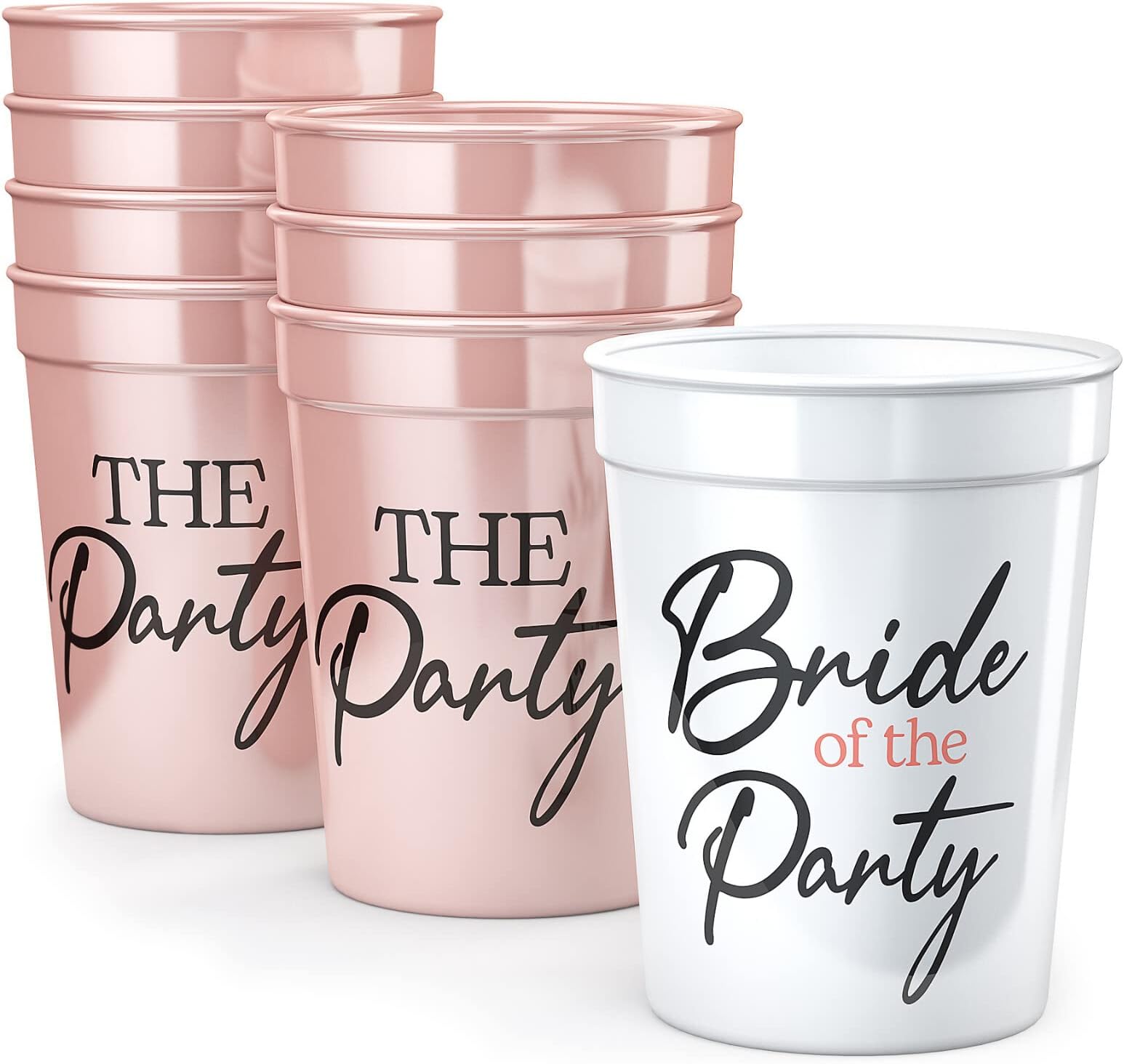 LADY&HOME Bachelorette Party Plastic Cups Bride Team Gifts