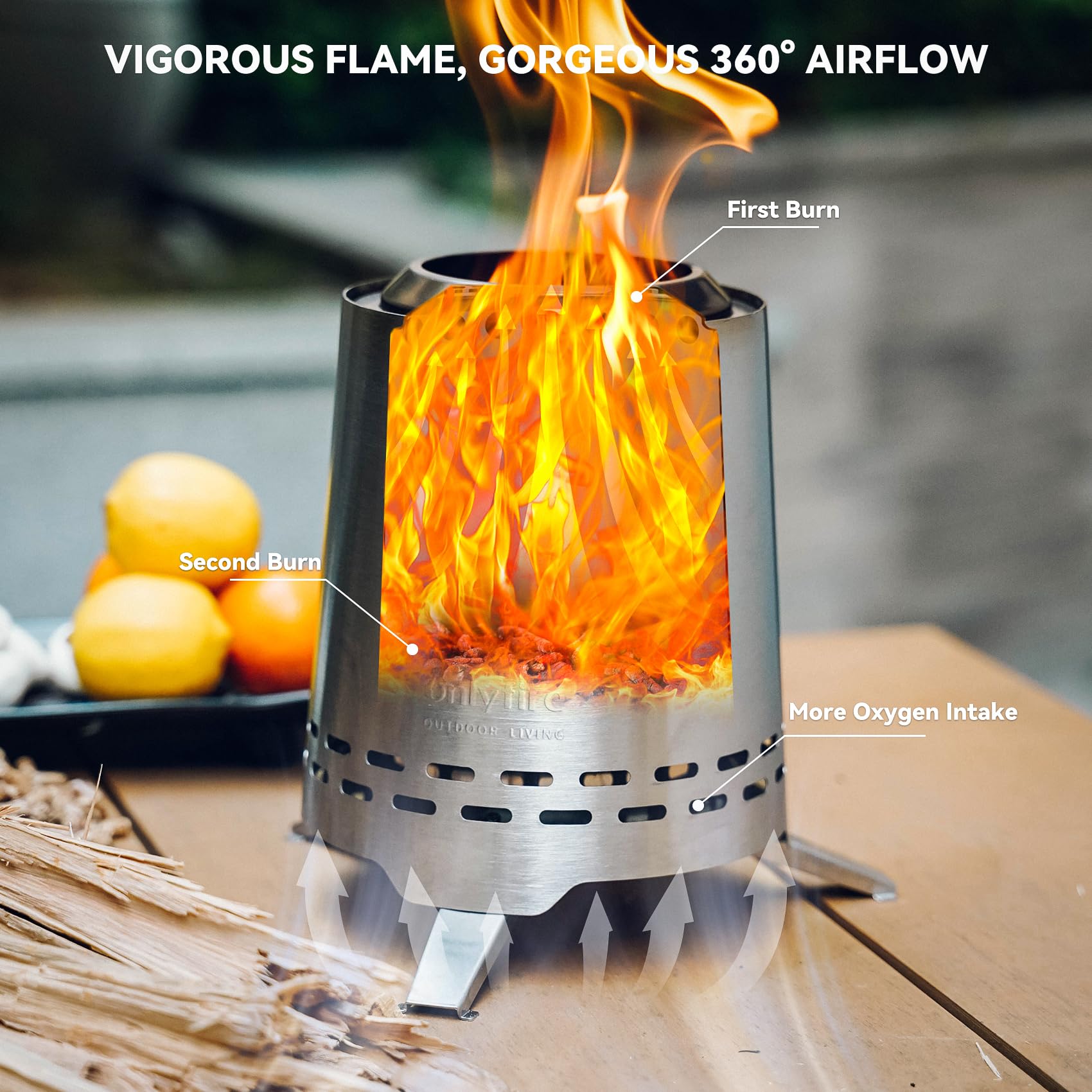 Amazon.com : ONLYFIRE OUTDOOR LIVING 2 in 1 Portable Fire