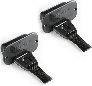 Retractable Rod Straps for Fishing Rods, Gunwale/Deck Mount Self-Retracting Tie-Down Straps, F14200 Rod Saver