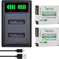 Vista 1 de Tectra 2 baterías EN-EL12 de alta capacidad y cargador dual LED para Nikon Coolpix AW100 AW110 AW120 AW130 A1000 B600 W300 A900 S6300 S8100 S8200