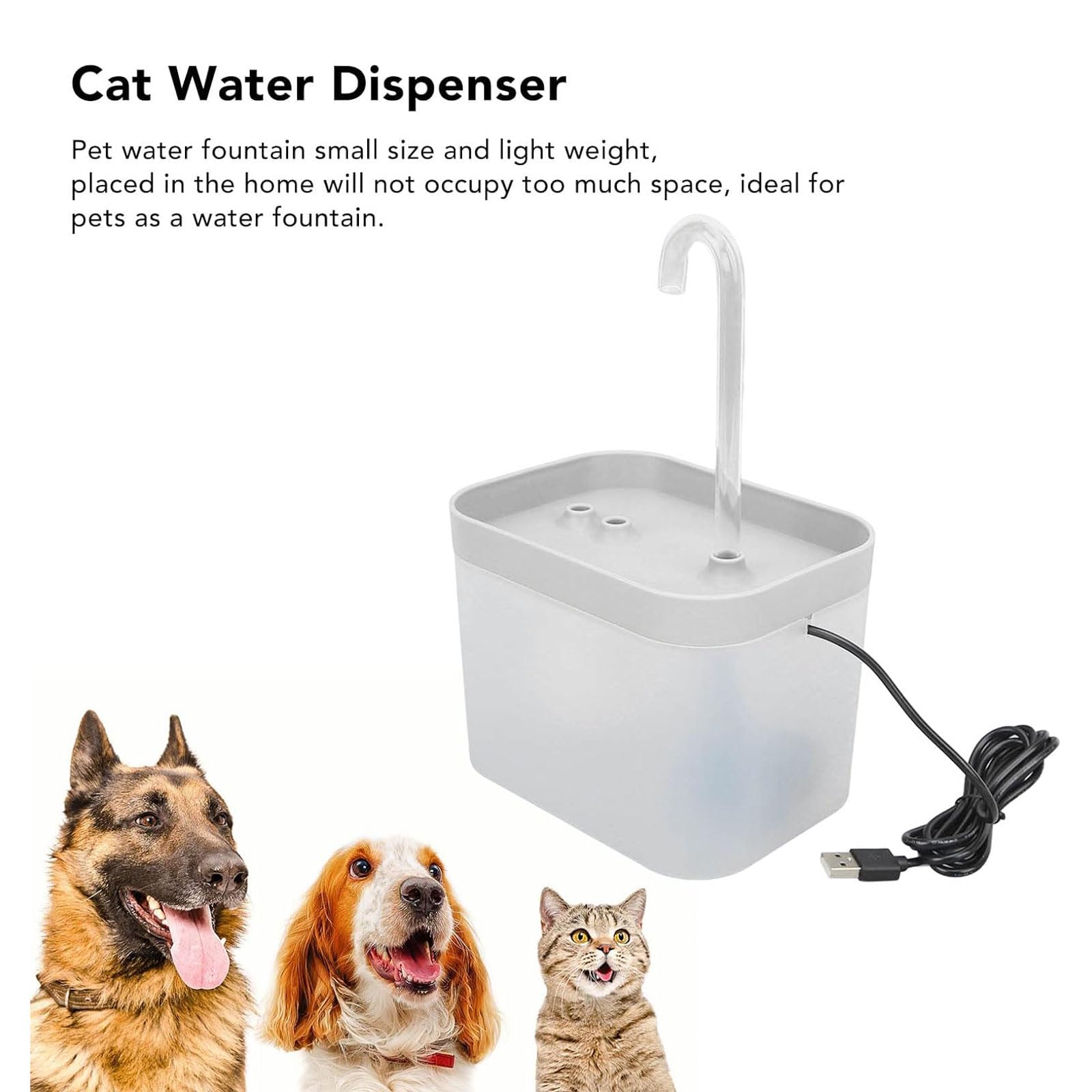 Fontana del gatto Fontana per gatti da 1500 ml Distributore automatico di acqua per animali domestici Fontane per gatti ultra silenziose Fontana per cani per gatti, cani Fontana d'acqua per gatti