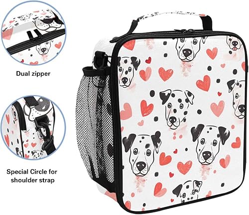 Vista 40 de Lonchera con diseño de caballo de girasol para niñas, bolsa de almuerzo aislada para niños, correa de hombro congelable para la escuela y la oficina