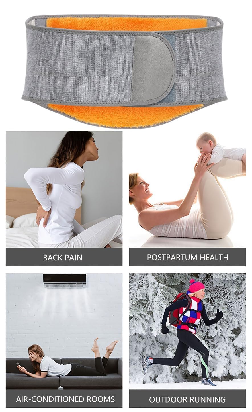 Calentador de espalda con protección térmica para los riñones, Cinturón Lumbar de Peluche, Calentador de espalda, Renal Calentador de espalda Cinturón,Cinturón lumbar térmico de invierno