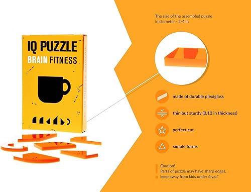 IQ - Rompecabezas para el cerebro y fitness, rompecabezas para adultos, rompecabezas mentales, juegos de viaje esenciales de viaje, rompecabezas