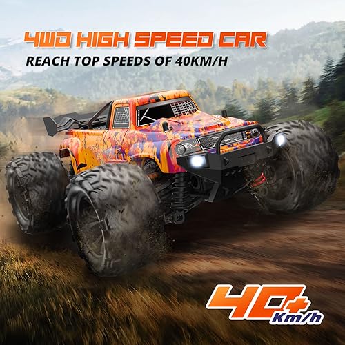 Miniatura 5 de GoolRC Coches RC 9500E, auto de control remoto a escala 116, camión RC de alta velocidad 4WD 40KMH, auto de escalada todo terreno de 2.4 GHz, auto a