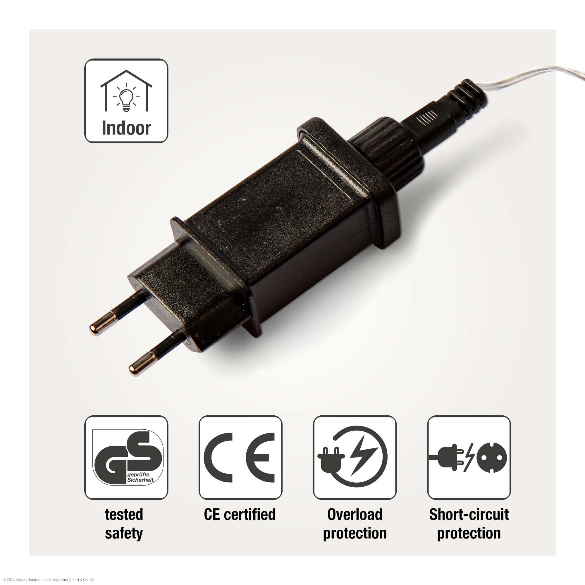 Hellum Adattatore per batterie 4,5V AA x3 finto cavo 1,8m alimentatore