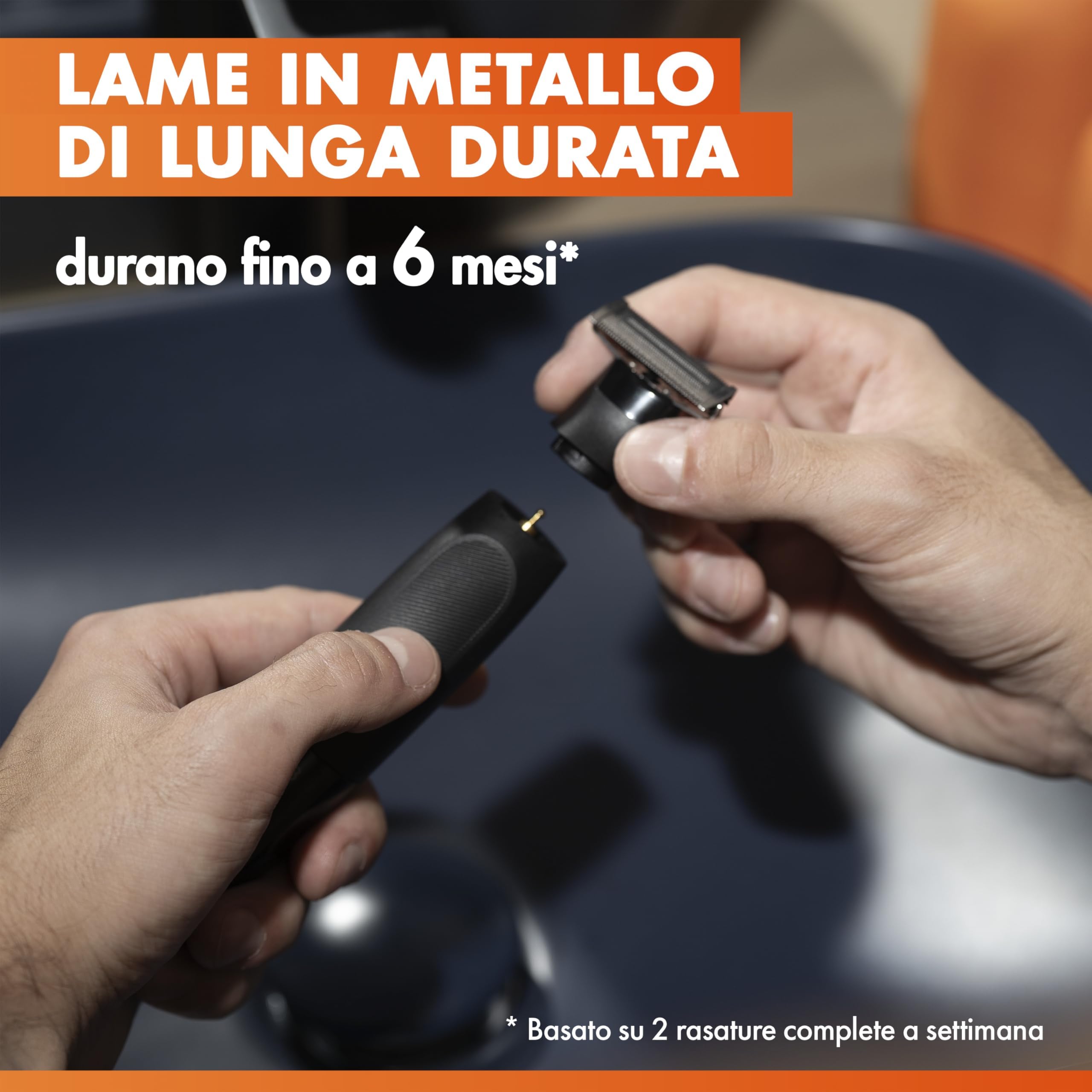 Gillette Fusion One Rasoio Elettrico Uomo Barba e Corpo, 3 Pettini Barba (1,2,5mm) e 1 Pettine Corpo, Testina Oscillante, Lama Ricambio, Impermeabile, Senza Fili, 45 Min Autonomia, Tecnologia Braun | 3 Pettini Barba, 1 Pettine Corpo, Testina Oscillante, L