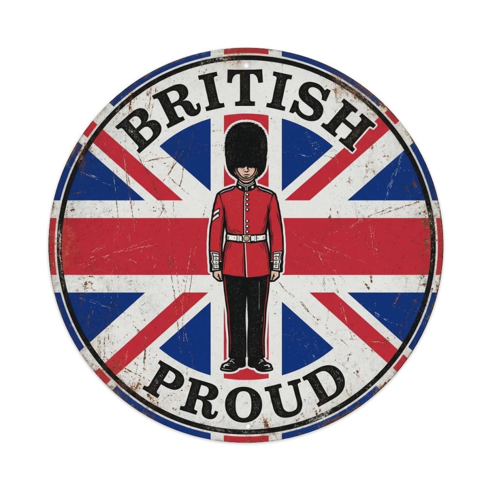 British Proud Royal Guard Folk Culture Heritage Emblem Metal Tin Sign