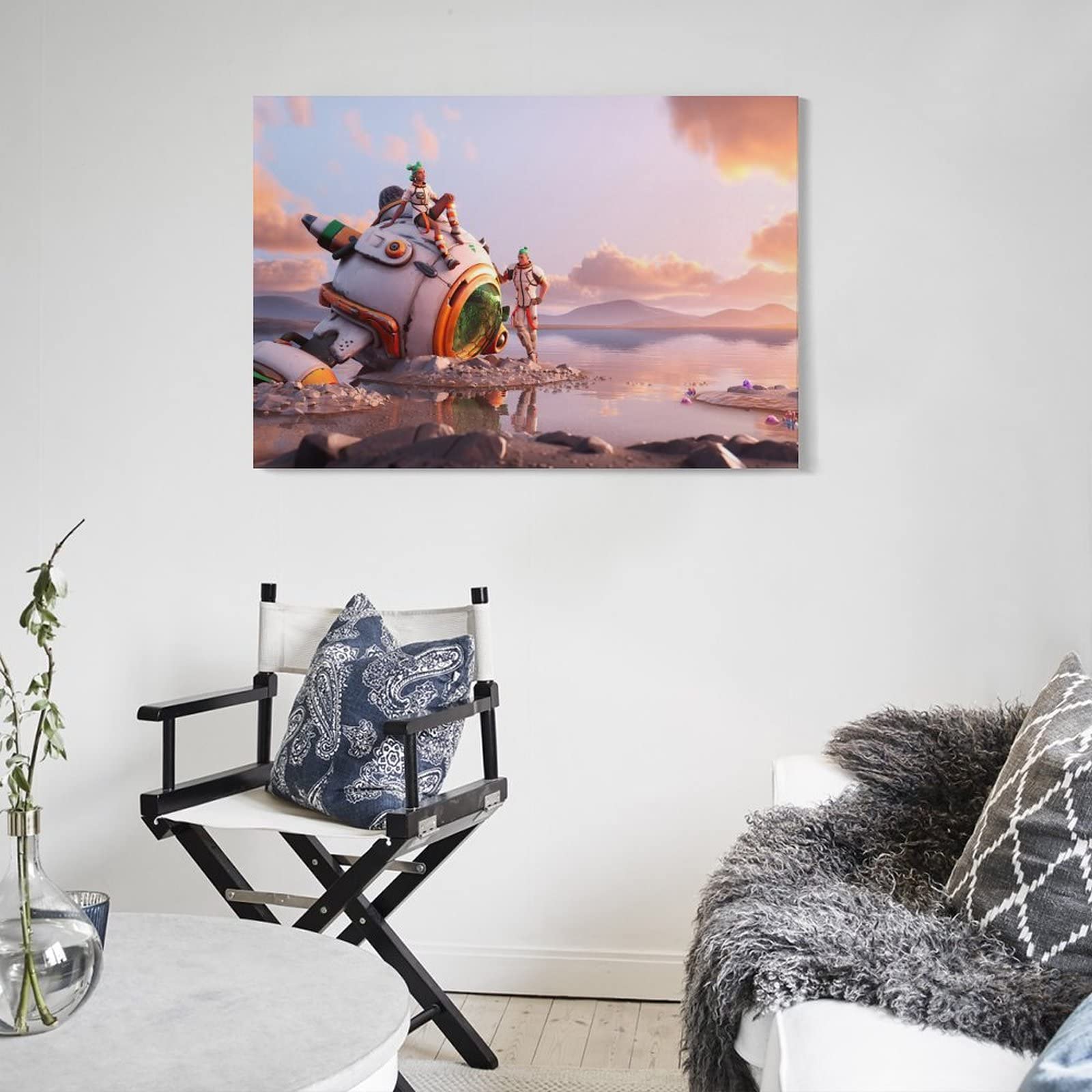 Poster Fortnite Sur Toile – Décoration Murale Gamer 30 X 45 Cm, Impression Haute Qualité, Style Moderne