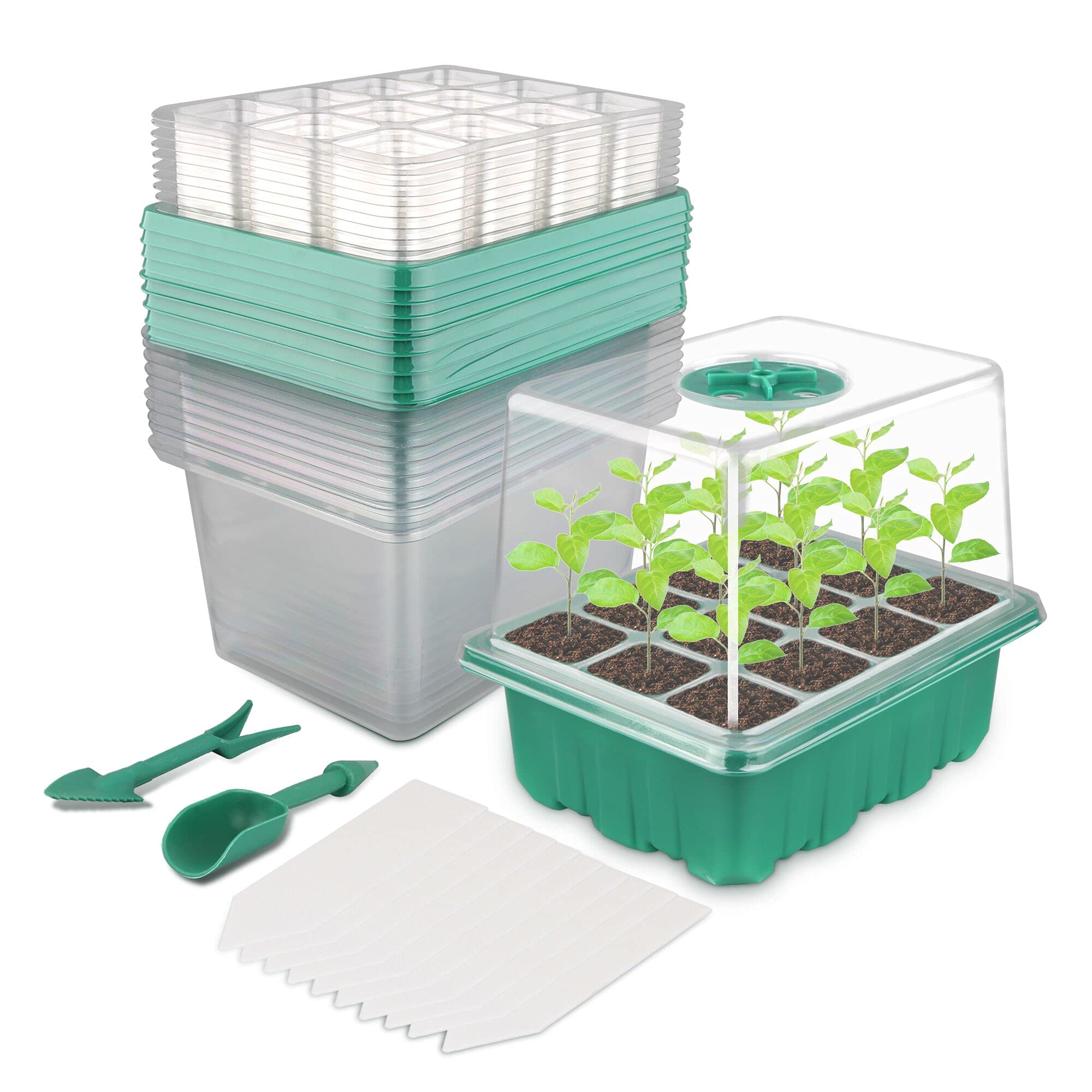 Buy BTONGE 10 Pack 120 Cells NEW Seed Trays with Heightened Lids