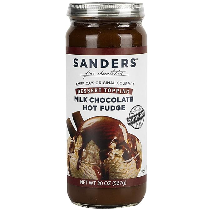 Sanders Hot Fudge Topping Sauce, Milk Chocolate Ice Cream