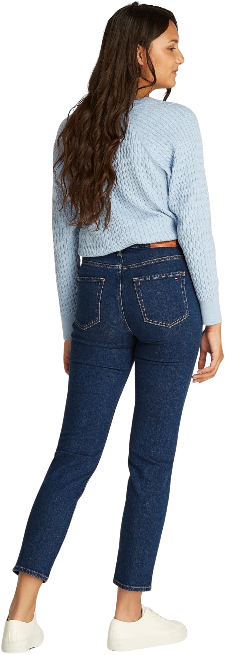 Tommy Hilfiger Women's Slim Cigarette Ace High Waist Jeans, Blue (Ace), 28W/27L