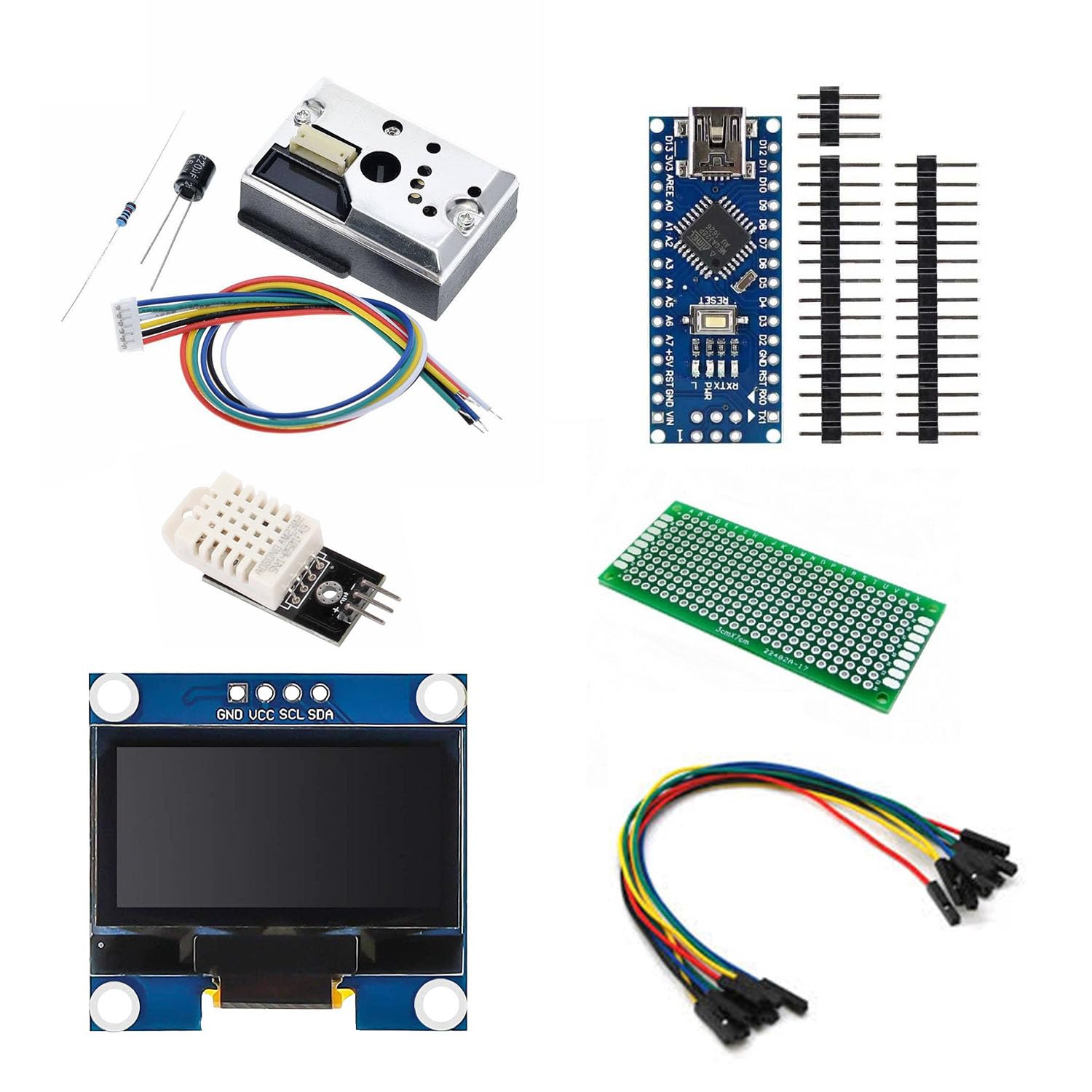 Electrobot DIY Air Quality Monitoring Kit with GP2Y1010AU0F Sensor, DHT11 Sensor, OLED Display (B0D3YW8F2Z) Amazon Price History, Amazon Price Tracker