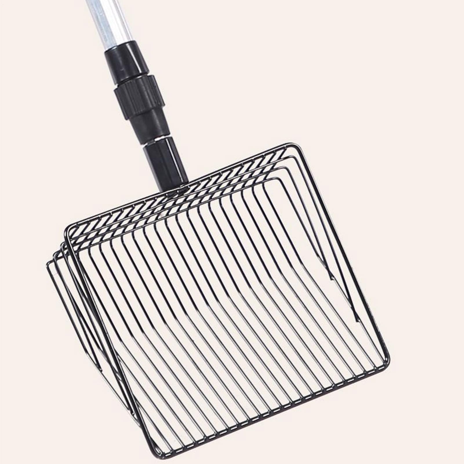 Pala higiénica para limpiar la arena del gallinero, pala higiénica para residuos animales domésticos – Herramienta ajustable en longitud y resistente para aves de corral, perros, conejos, exteriores