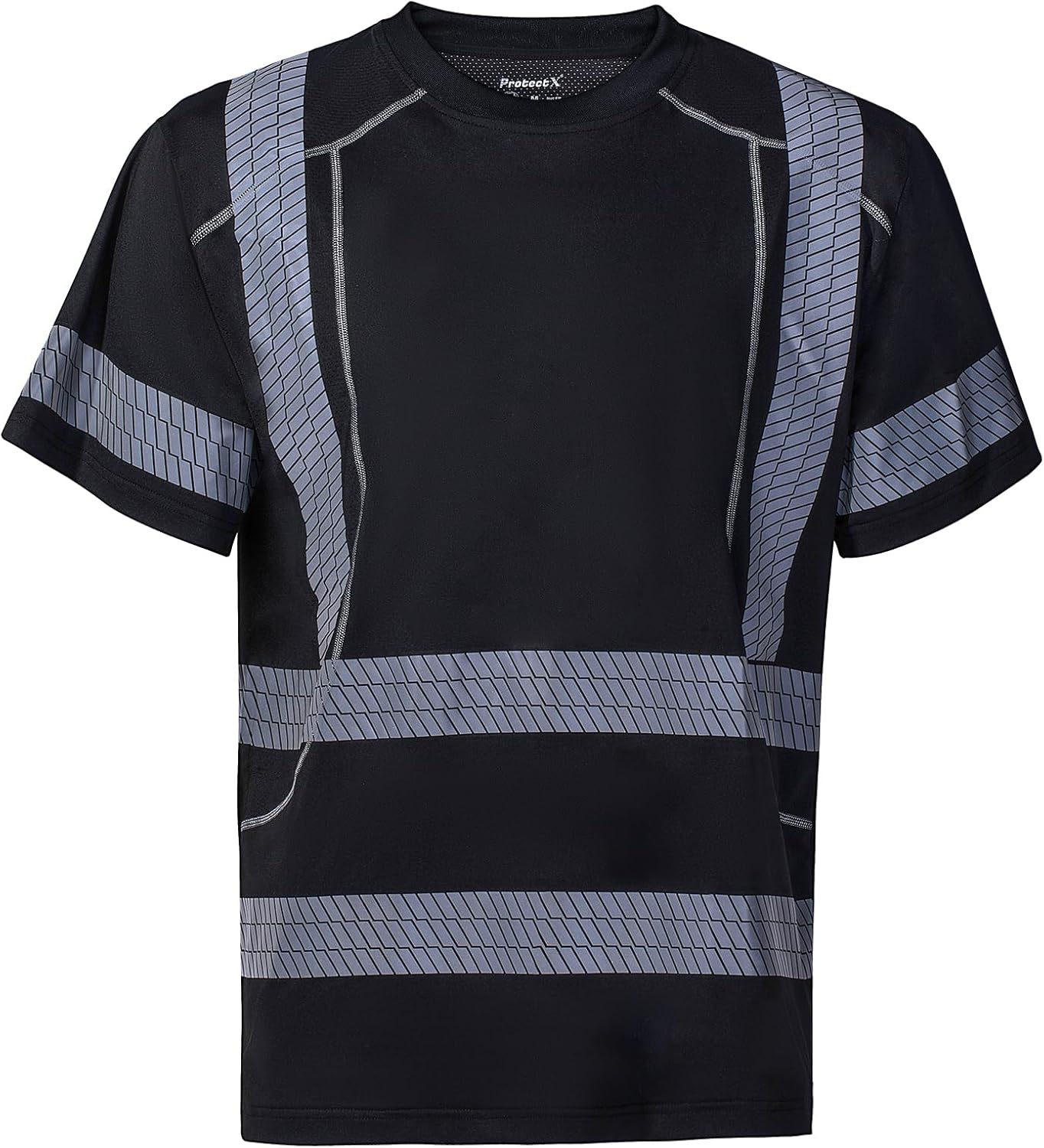 ProtectX High Visibility Short Sleeve Shirts Reflective Hi Vis Safety Shirts for Men and Women Shirts for Construction 1 Pack