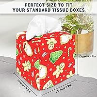 Vista 147 de Tissue Box Cover Square Decorative Tissue Box Holder Cute Funny Cube Tissue Case Cover-Alpaca Tissue Box Cover