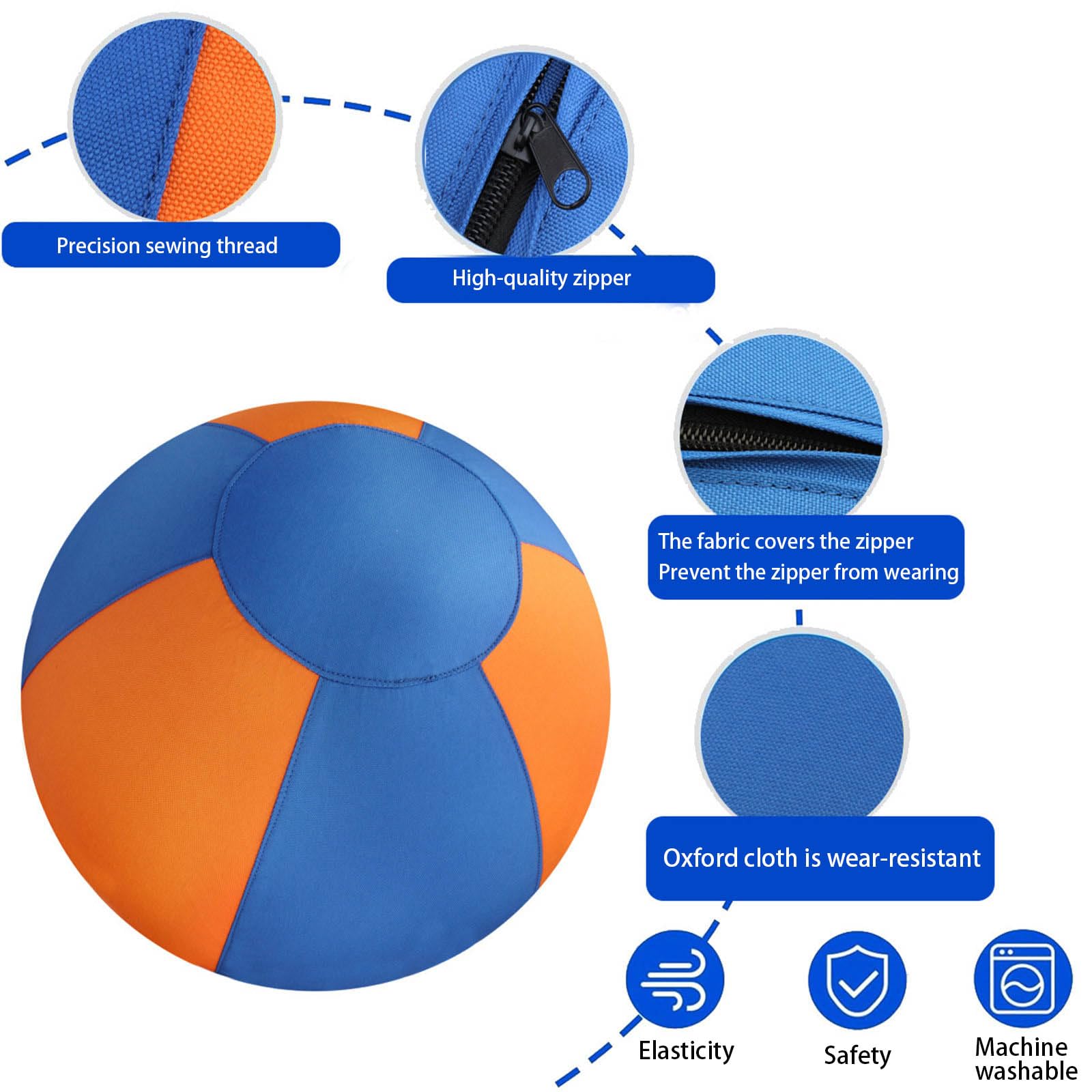 Balle gonflable pour chien - Convient pour les jeux en plein air - Balle gonflable de grande taille pour l'exercice et le divertissement