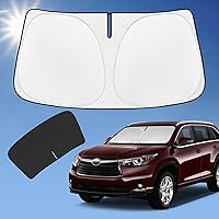 Vista 225 de Parasol de 4 capas para parabrisas, ajuste personalizado, tela 240T, parasol retráctil que bloquea los rayos ultravioletas, accesorios para automóvil