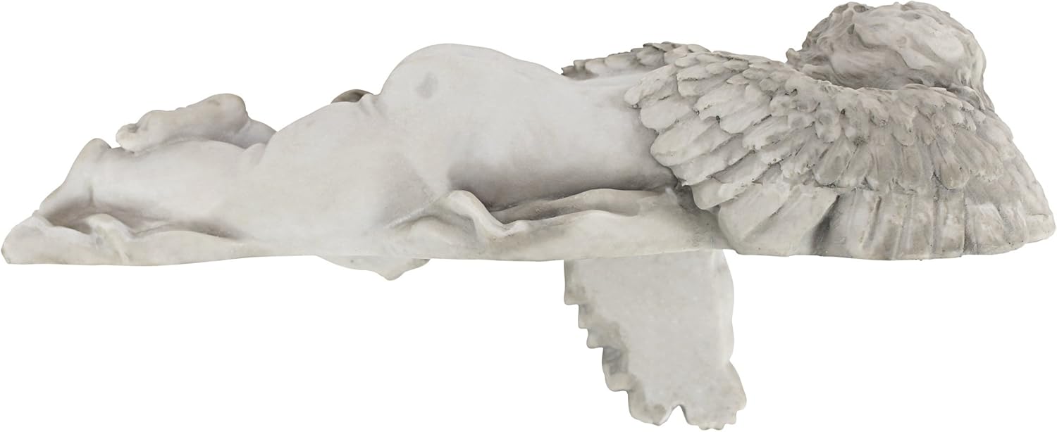 Design Toscano SH380151 Cherub Conclave Shelf Sitter Angel Statue Figurine, 18 Inches Wide, 5 Inches Deep, 12 Inches High, Antique Stone Finish : Patio, Lawn & Garden