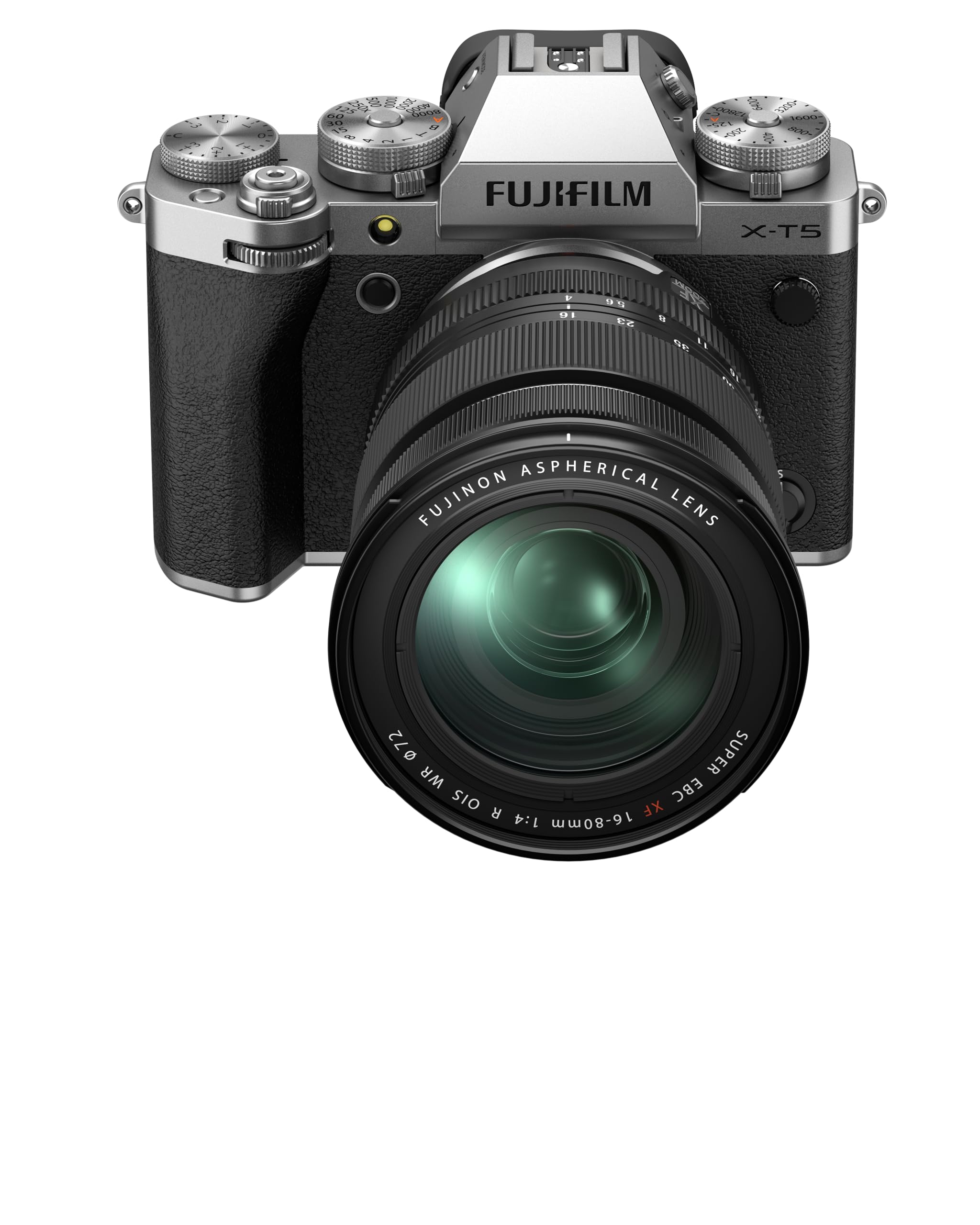 Fujifilm X-T5 Fotocamera Digitale Mirrorless 40MP (HR 160MP), KIT XF16-80mmF4, Sensore X-Trans CMOS 5 HR, IBIS, Filmati 6.2K 30p, Mirino EVF, Schermo LCD 3" Touch Vari-angle, Argento