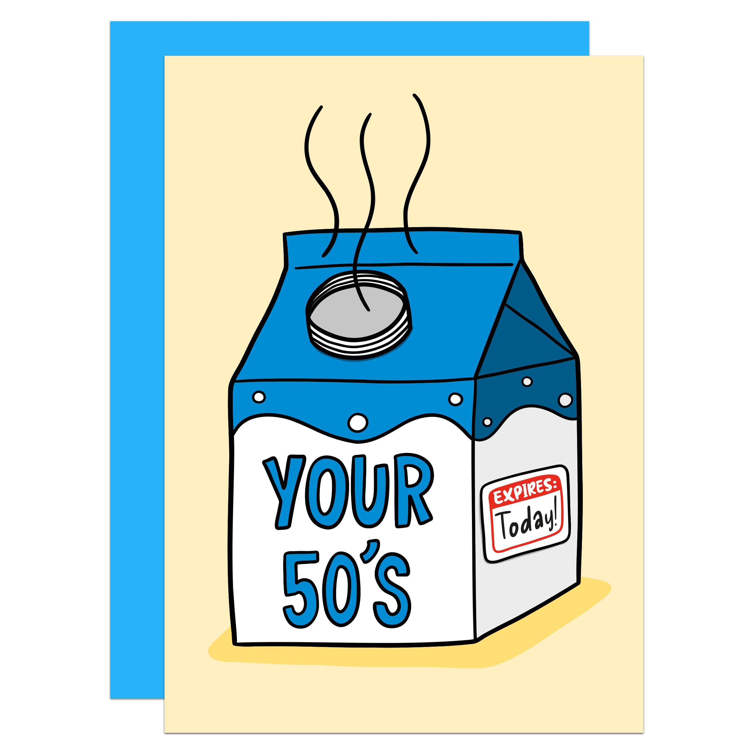 60th Birthday Card, Expired Milk, Birthday, Funny, For Friend, Rude, Cheeky (50s)