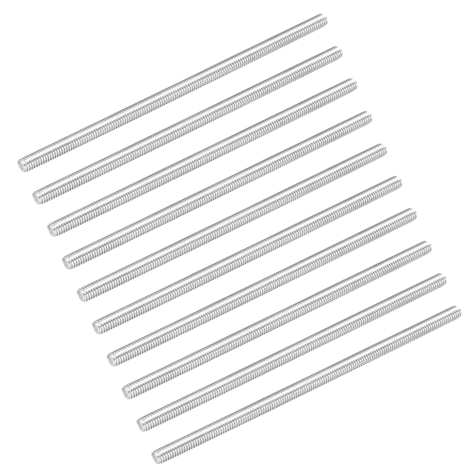 QUARKZMAN 20 Stück Gewindestange M4 x 100mm Vollgewindestangen 0.7mm Gewindesteigung 304 Edelstahl Gewindestifte Rechtsgewinde Gewindestab Stiftschrauben für Möbel Maschinenmontage