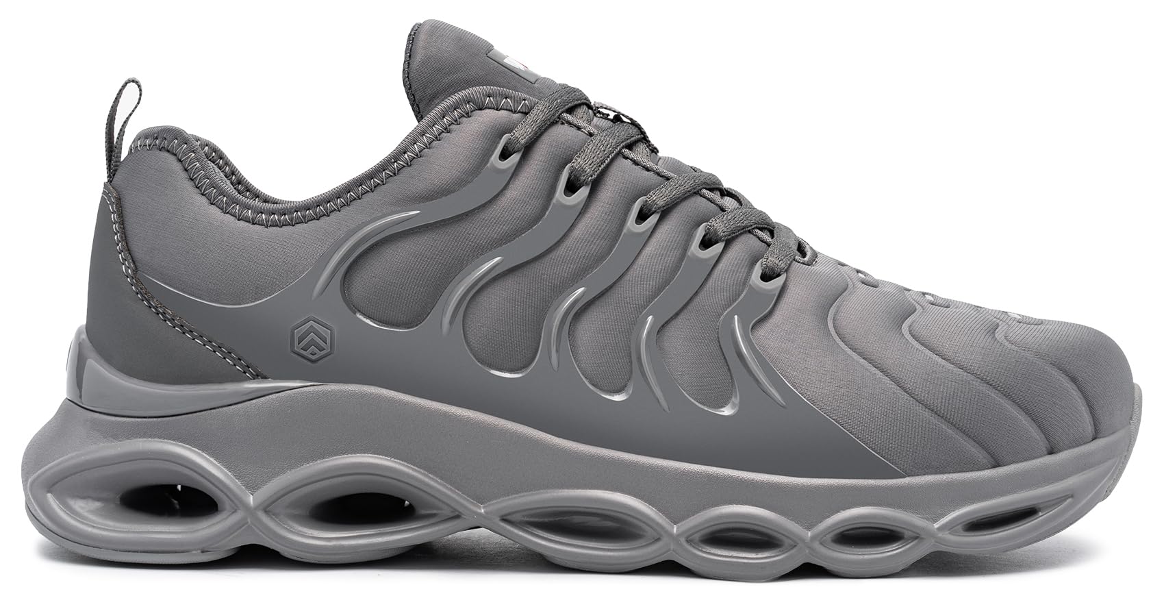LARNMERN Zapatos de Seguridad Mujer Amortiguación Moda Zapatillas de Seguridad Cómodo Ligeras Respirable Calzado de Seguridad Punta de Acero(Gris Oscuro,39EU)